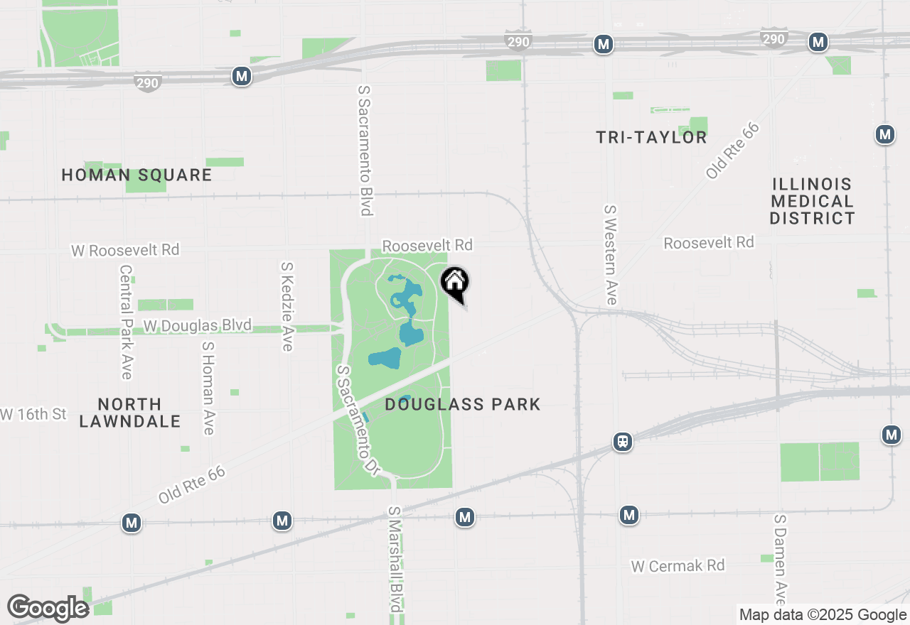 Map of 1343 S California Avenue, Chicago, IL 60608