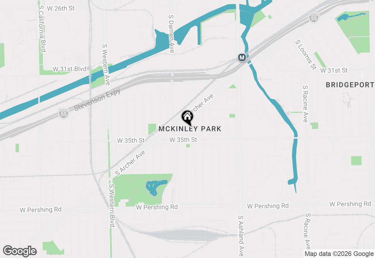 Map of 1906 W 34th Place #G, Chicago, IL 60608