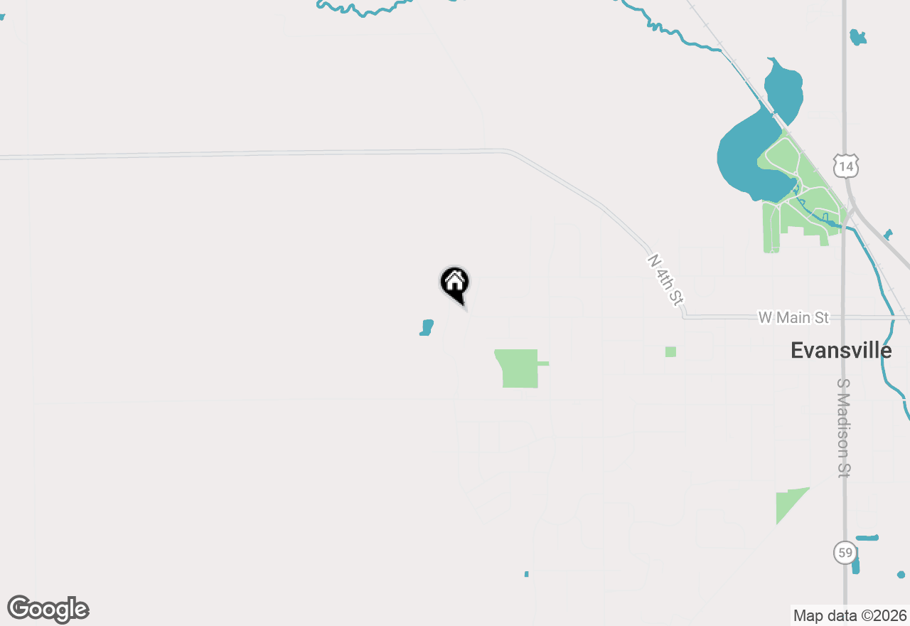 Map of 6 N Windmill Ridge Road, Evansville, WI 53536