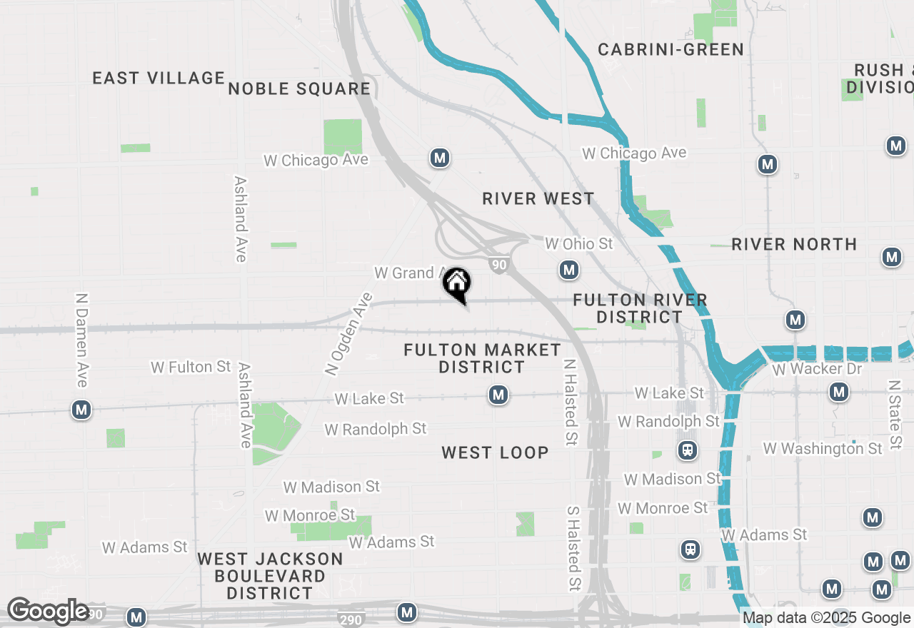 Map of 401 N Aberdeen Street #3N, Chicago, IL 60642