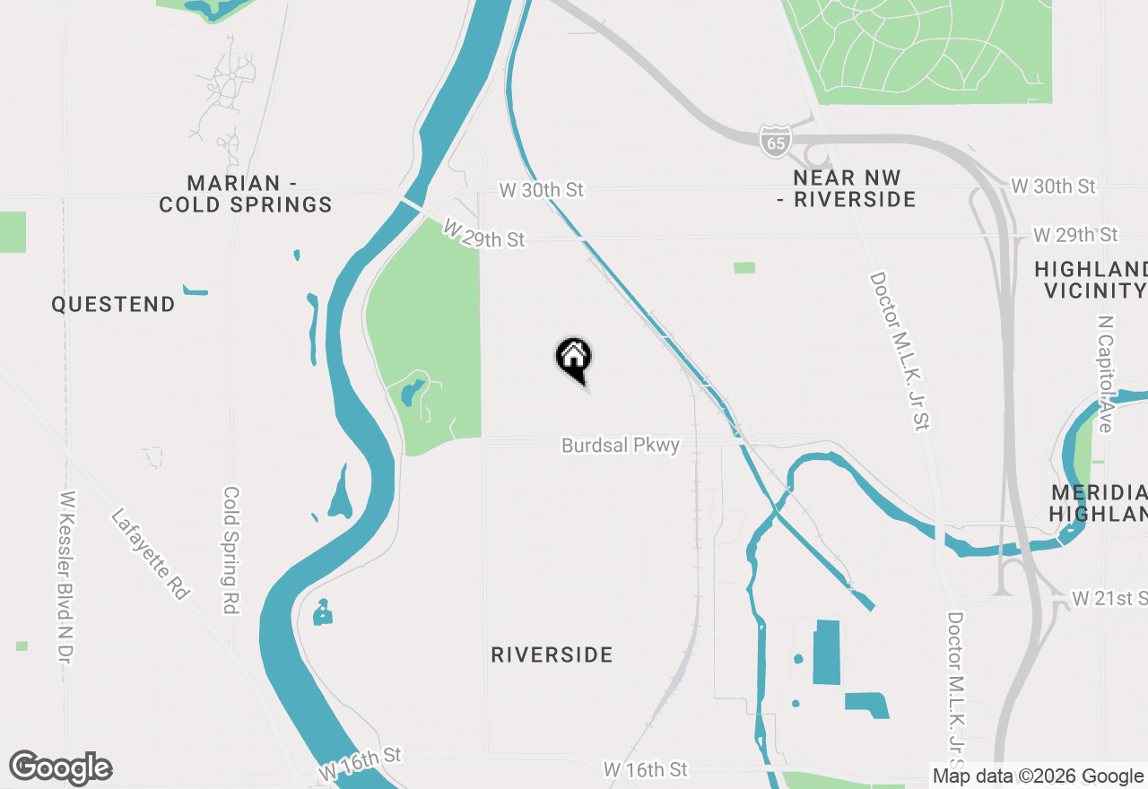 Map of 1341 W 25th Street, Indianapolis, IN 46208