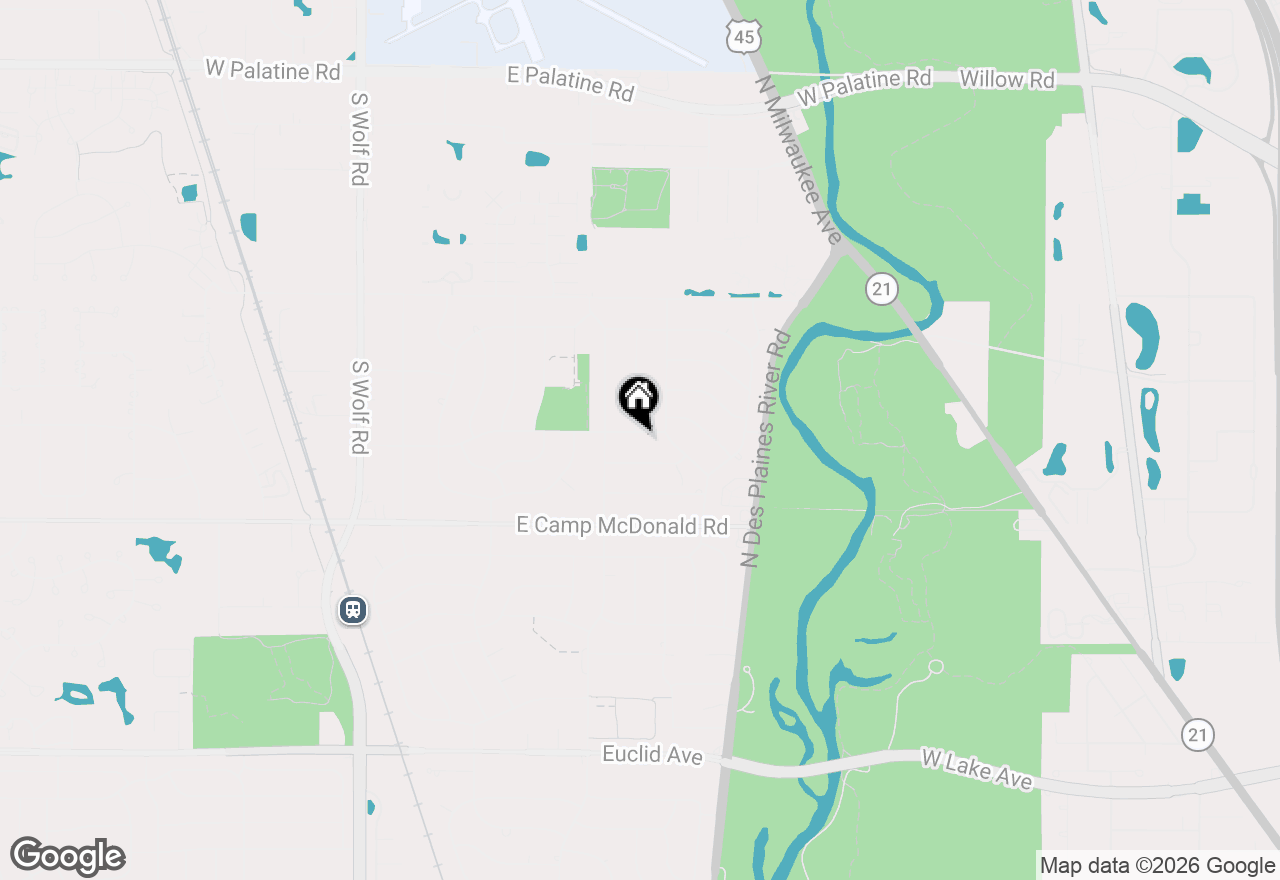 Map of 1909 E Maya Lane, Mount Prospect, IL 60056