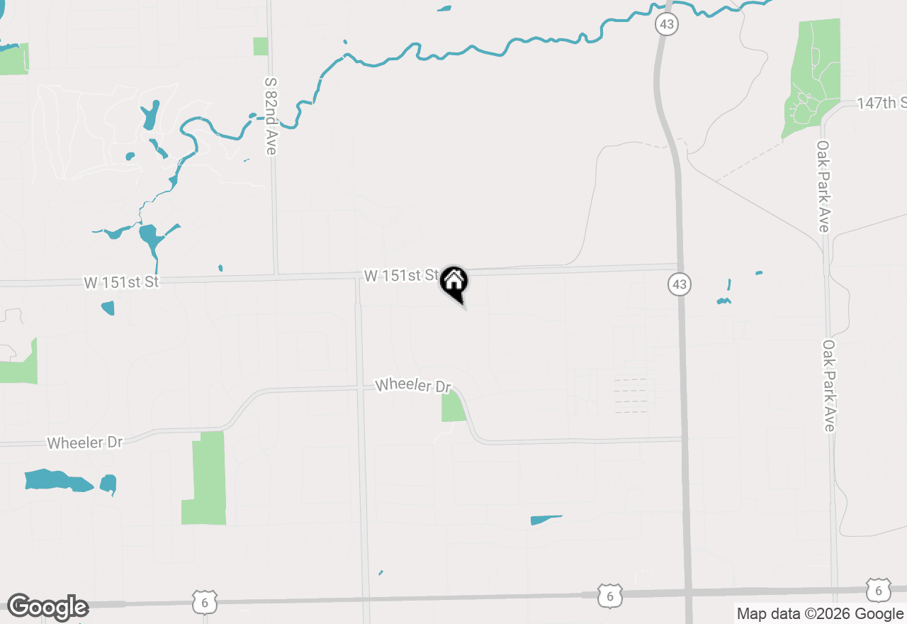Map of 7741 Sycamore Drive, Orland Park, IL 60462