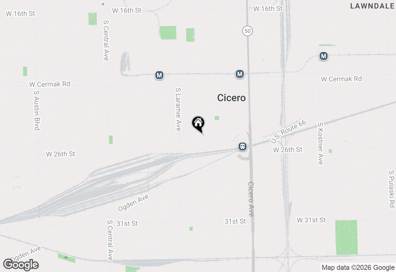 Map of 5047 W 25th Street #2R, Cicero, IL 60804