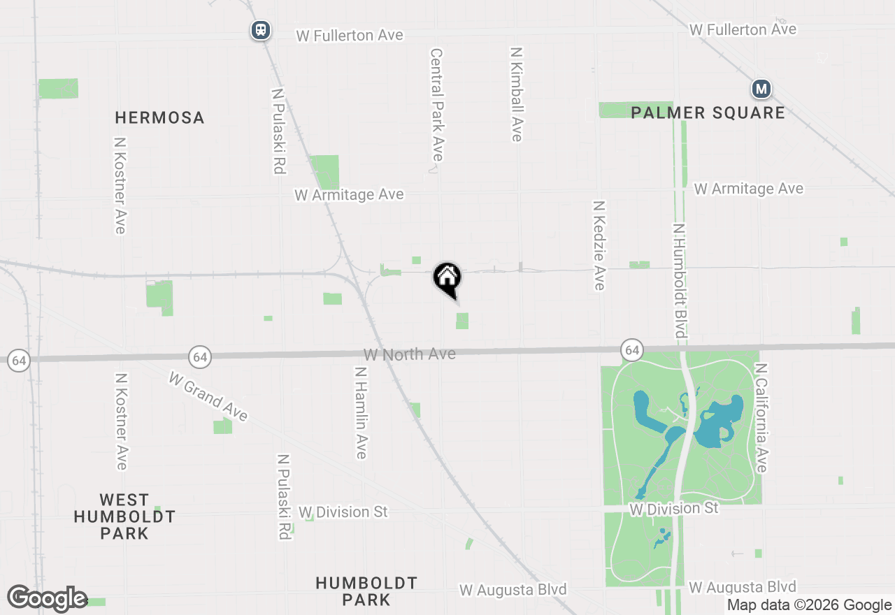 Map of 3576 W Wabansia Avenue #1, Chicago, IL 60647