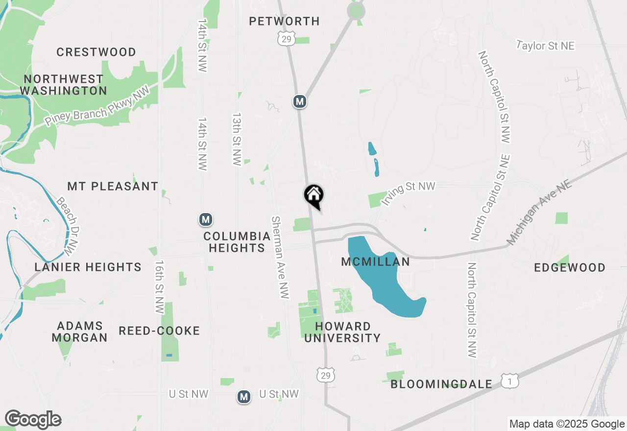 Map of 653 Irving Street Nw #8, Washington, DC 20010