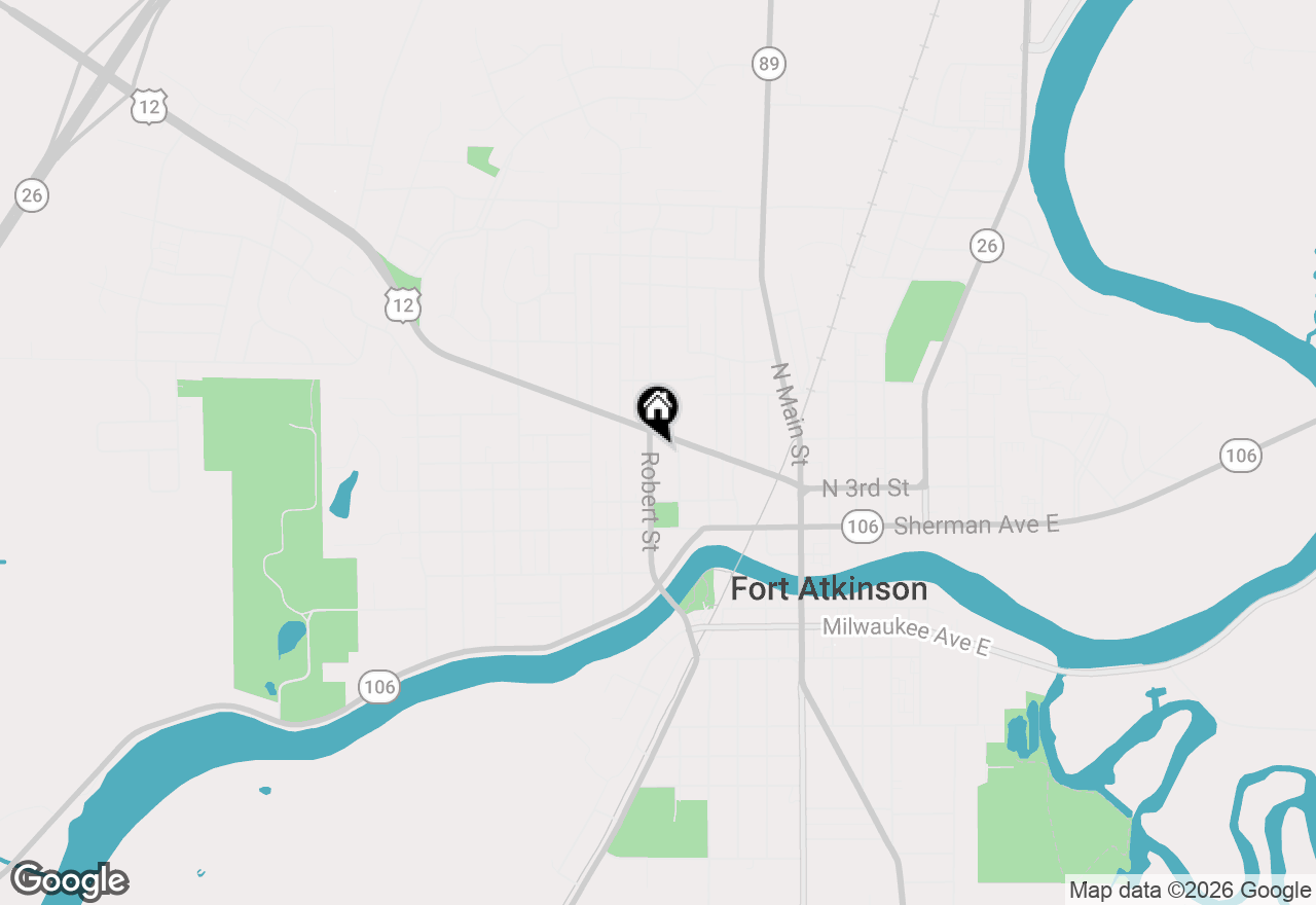 Map of 332 Robert Street, Fort Atkinson, WI 53538