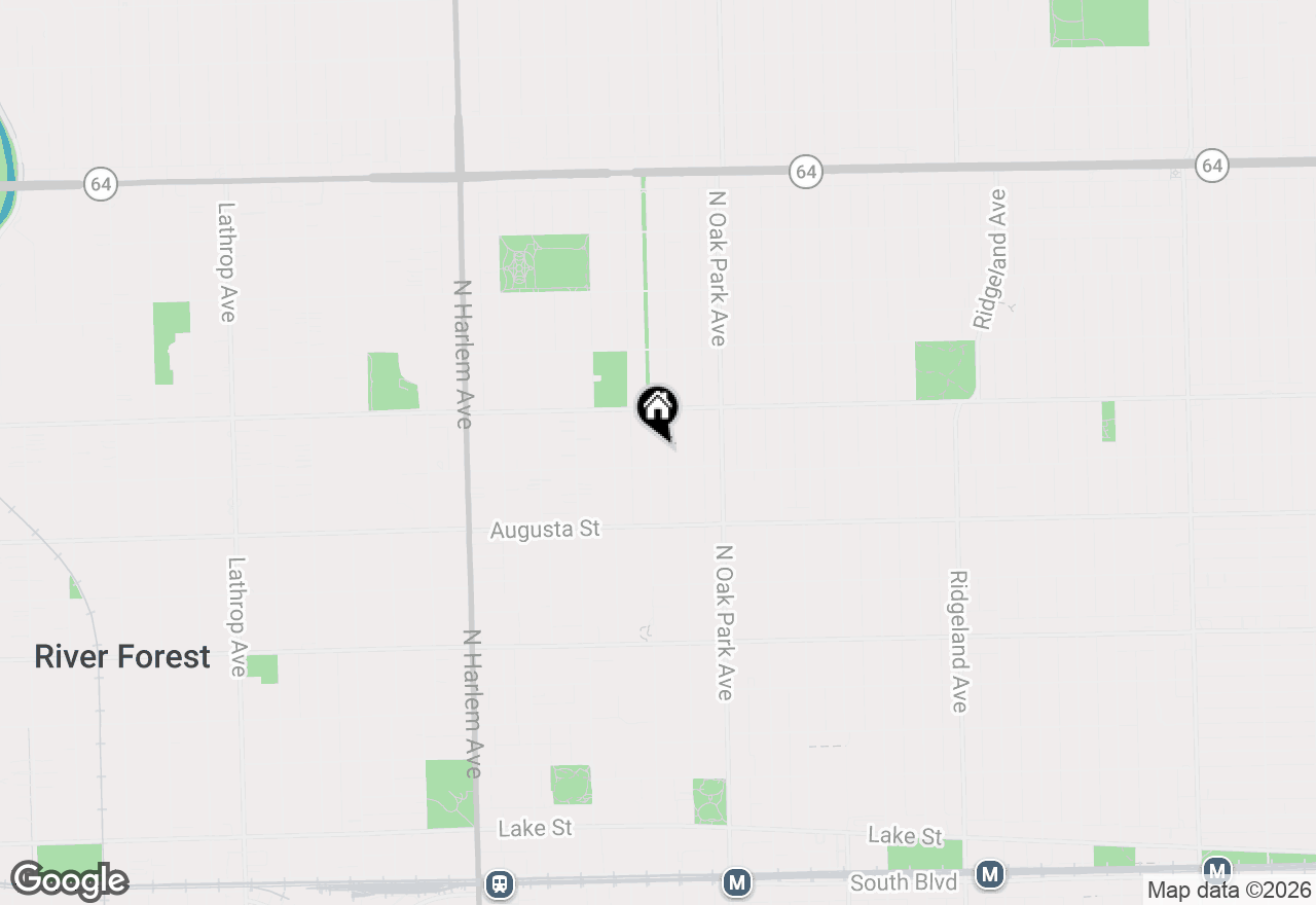 Map of 810 N Kenilworth Avenue, Oak Park, IL 60302