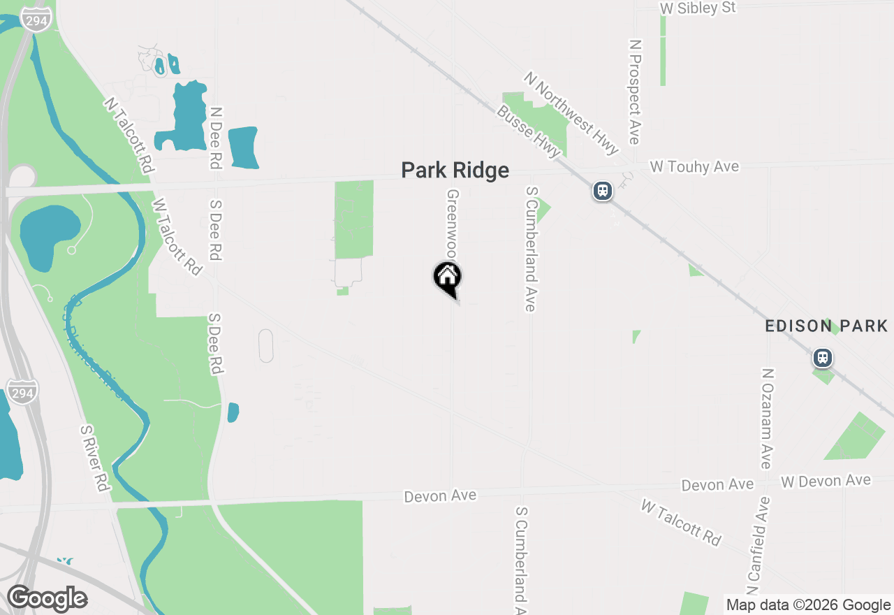 Map of 432 S Greenwood Avenue, Park Ridge, IL 60068