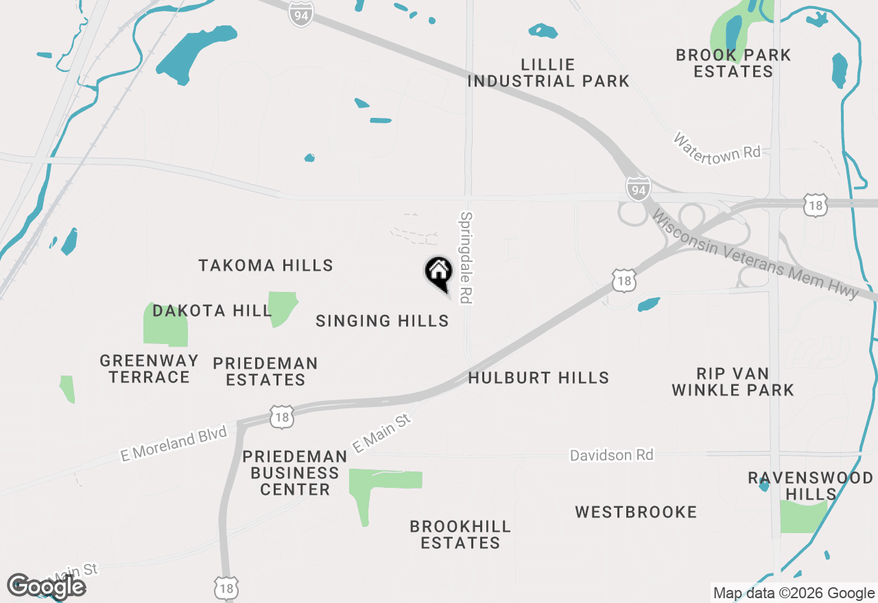 Map of 2132 Rambling Rose Rd, Waukesha, WI 53186
