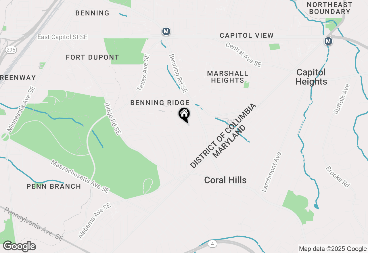 Map of 4620 Hanna Place Se, Washington, DC 20019