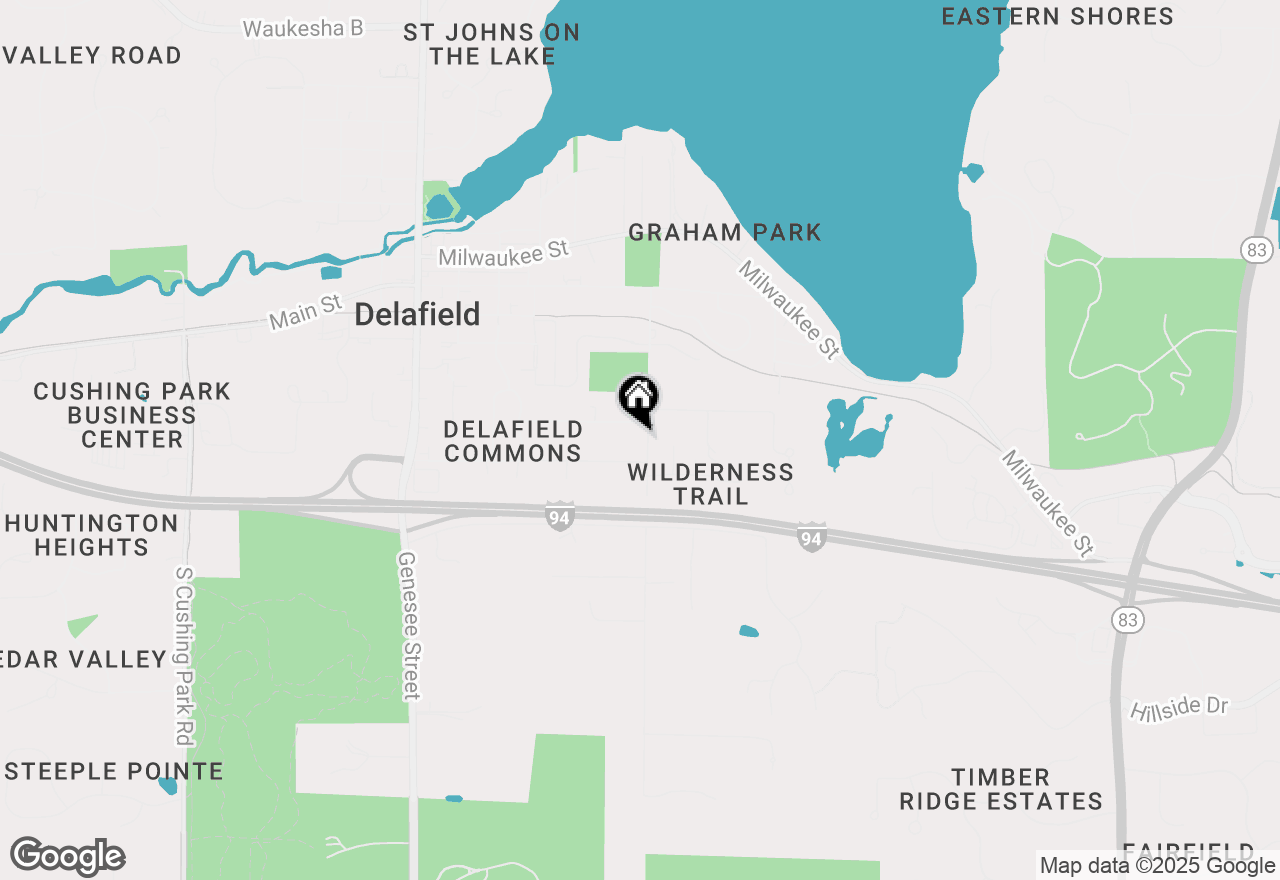 Map of 127 N Lapham Peak Rd, Delafield, WI 53018