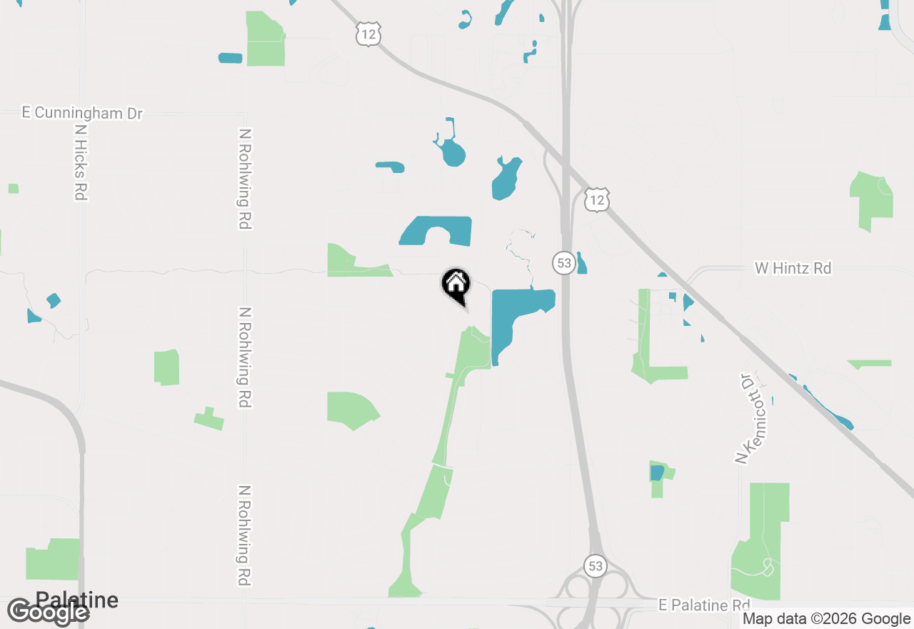 Map of 1305 E Sanborn Drive, Palatine, IL 60074