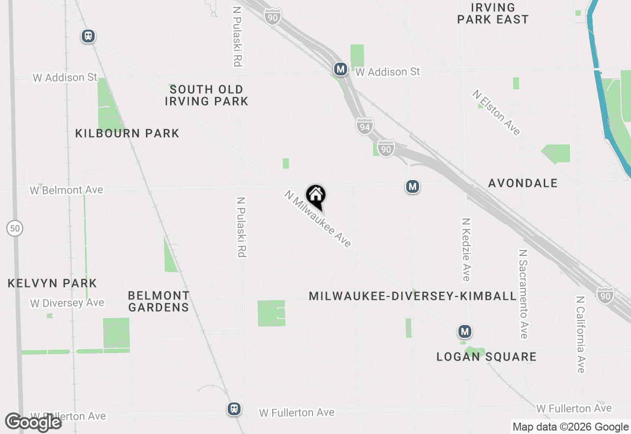 Map of (Address confidential), Chicago, Illinois 60618