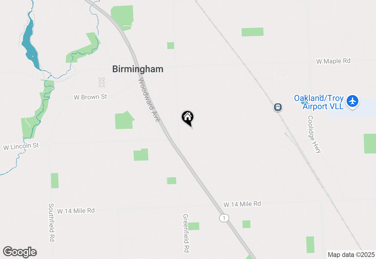 Map of 1245 Cole Street, Birmingham, MI 48009