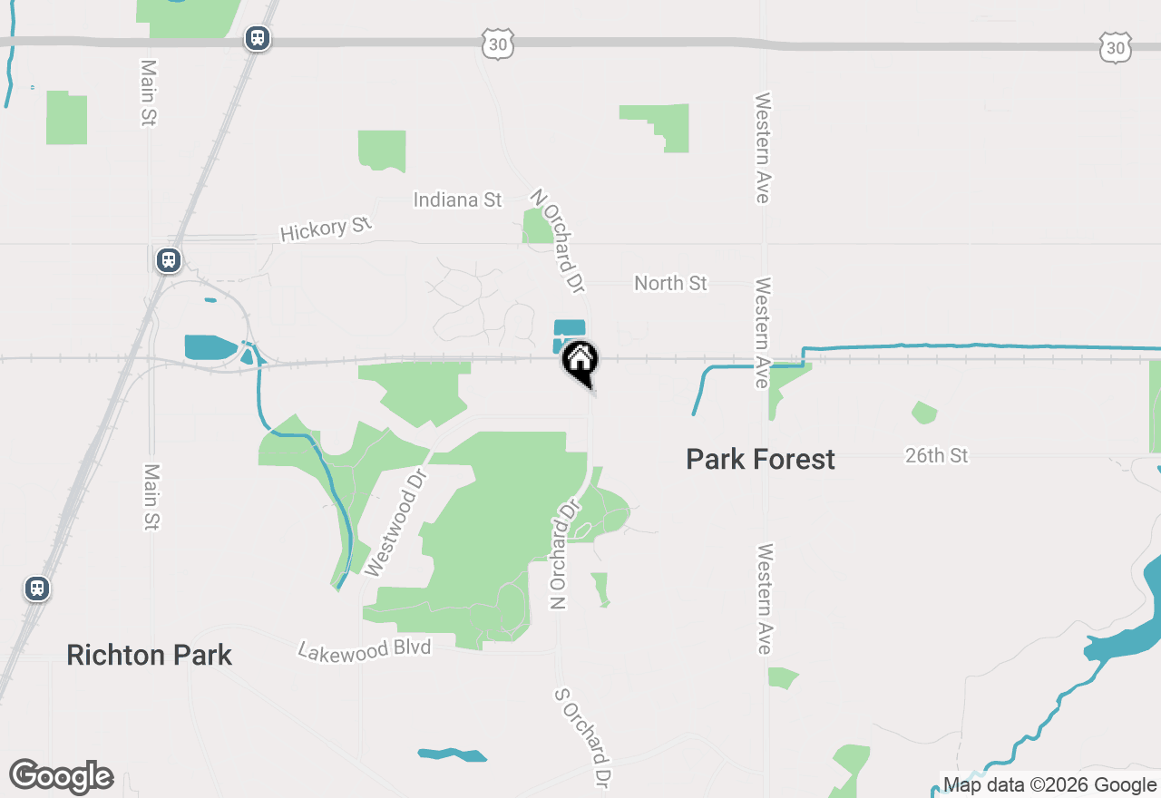 Map of 106 Well Street, Park Forest, IL 60466