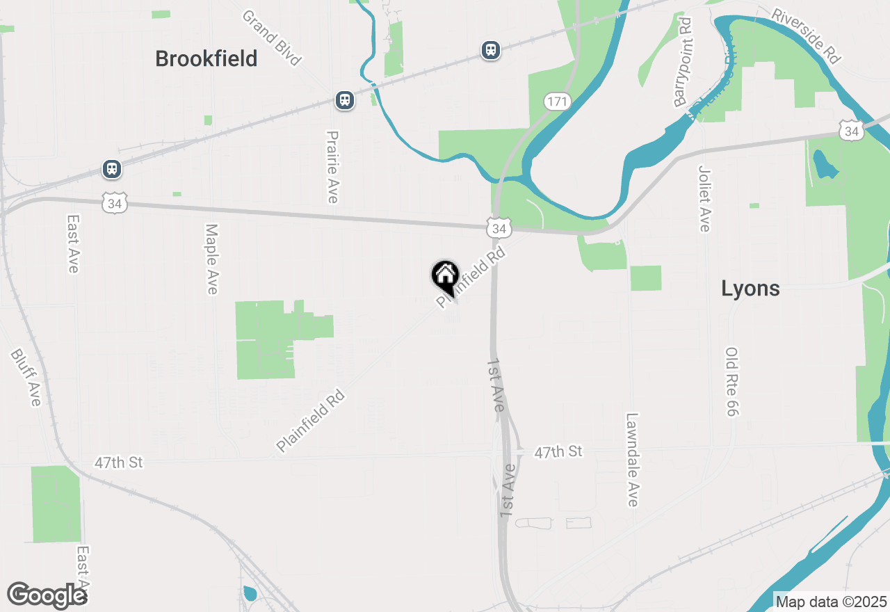 Map of 8639 Plainfield Road, Lyons, IL 60534