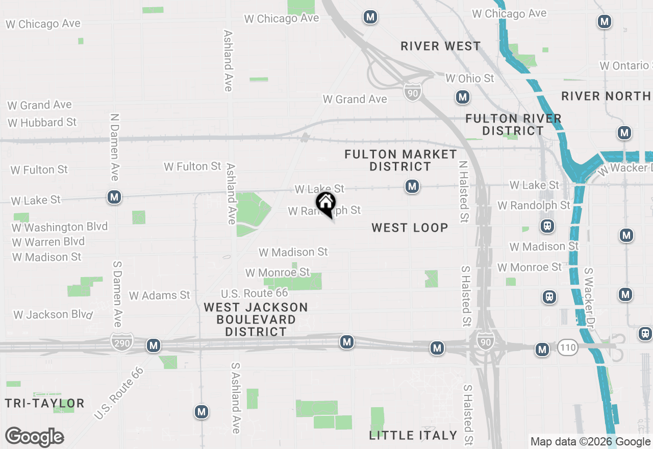 Map of 1260 W Washington Street #608, Chicago, IL 60607