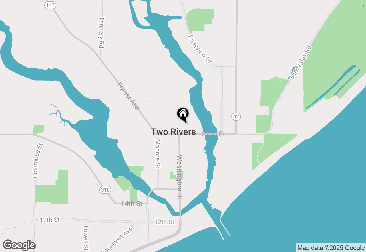 Map of 1419 23rd St, Two Rivers, WI 54241