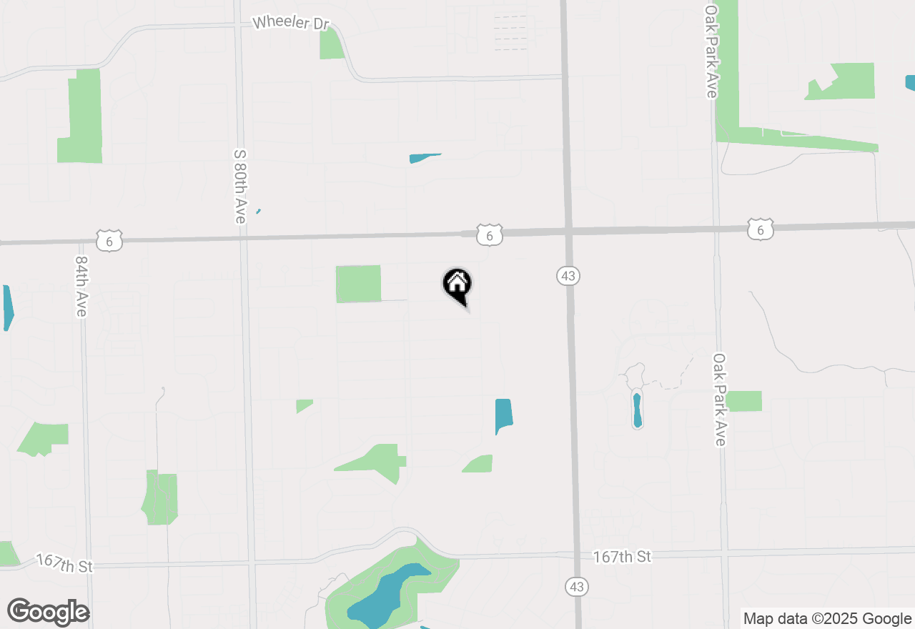 Map of 7432 161st Street, Tinley Park, IL 60477