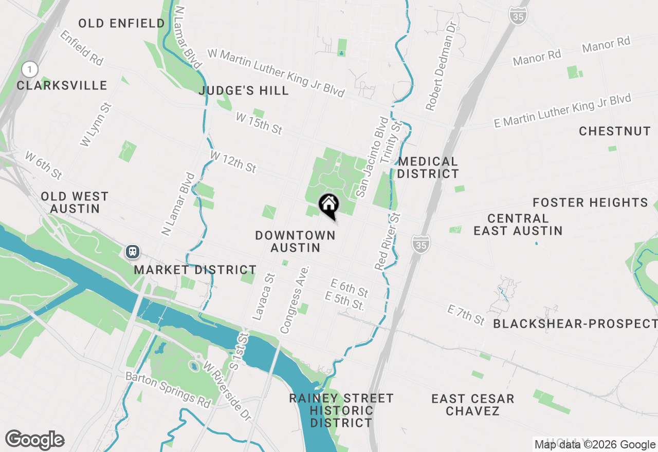Map of 109 E 10th St, Austin, TX 78701