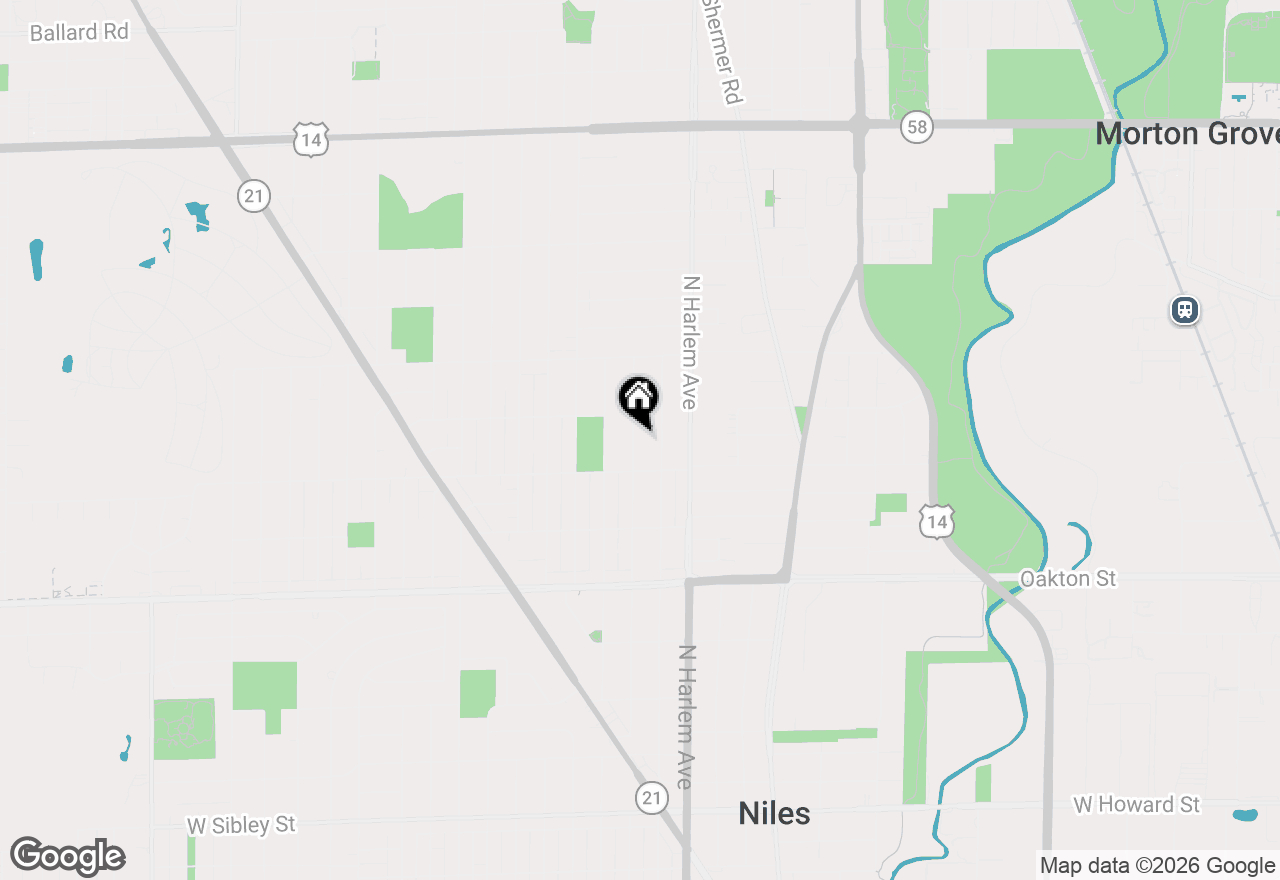 Map of 8233 N Octavia Avenue, Niles, IL 60714