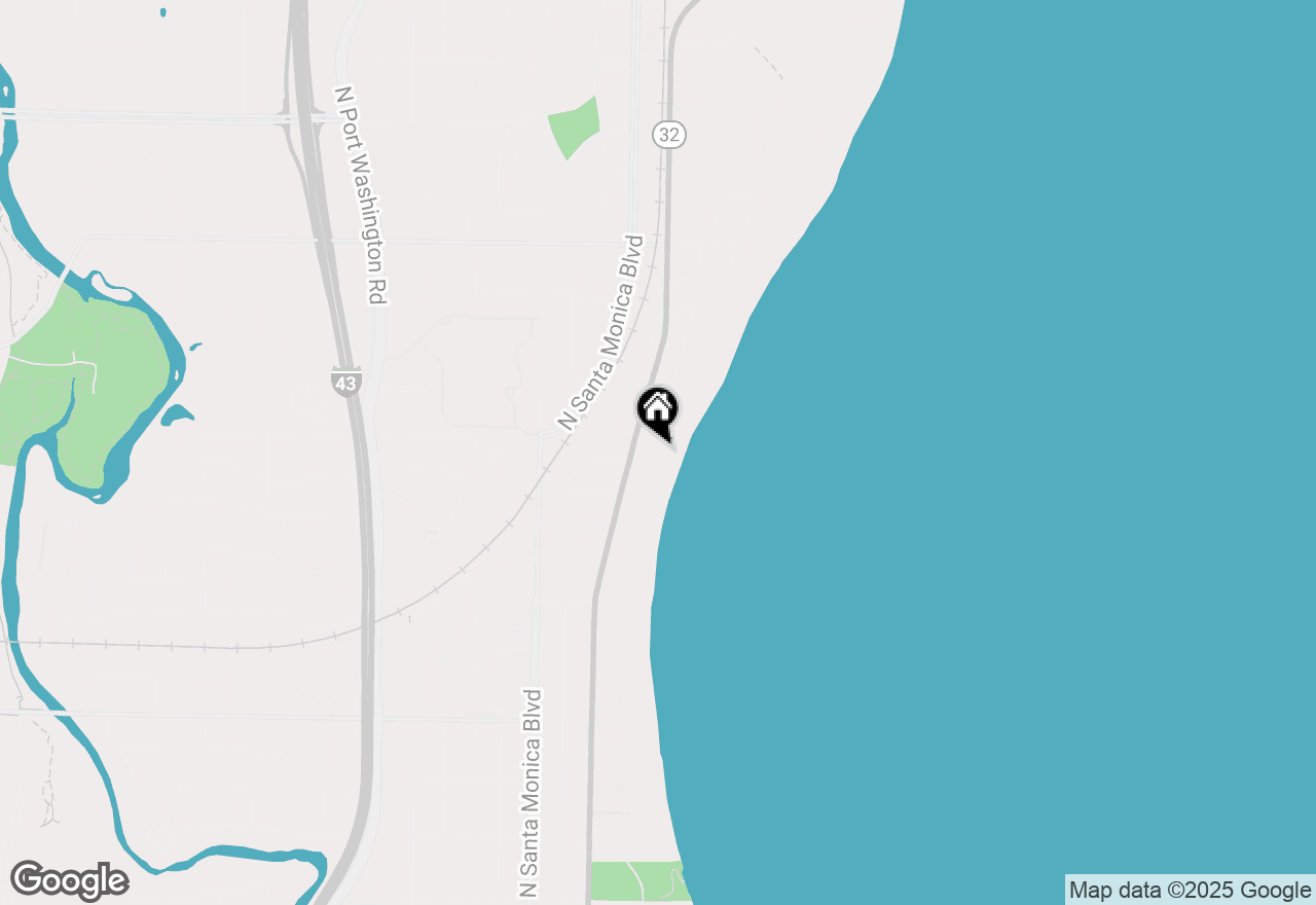 Map of 6702 N Lake Dr, Fox Point, WI 53217