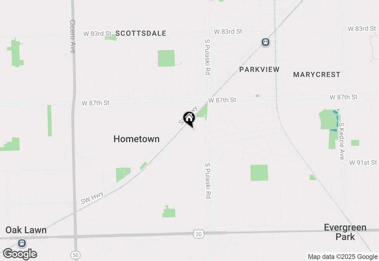 Map of 8883 S Main Street, Hometown, IL 60456