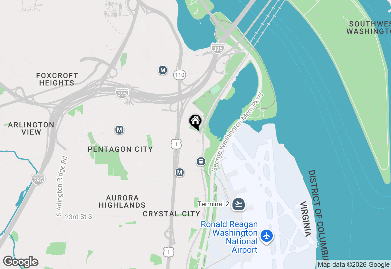 Map of 1200 Crystal Drive #1311, Arlington, VA 22202