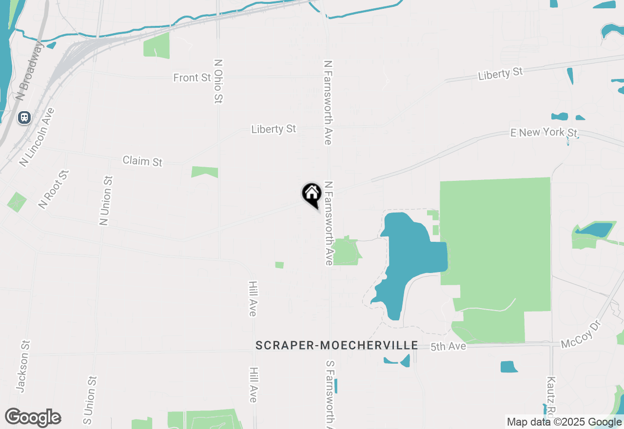 Map of 134 N Calhoun Street, Aurora, IL 60505