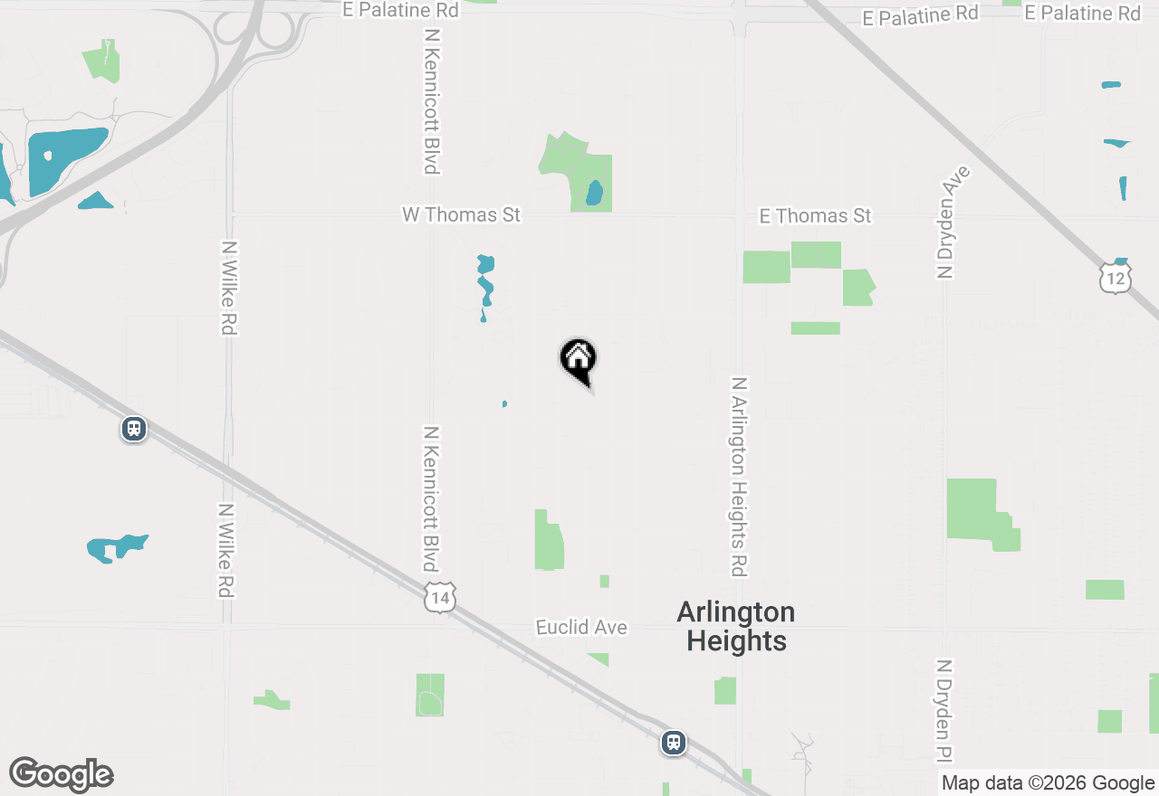 Map of 1122 N Mitchell Avenue, Arlington Heights, IL 60004