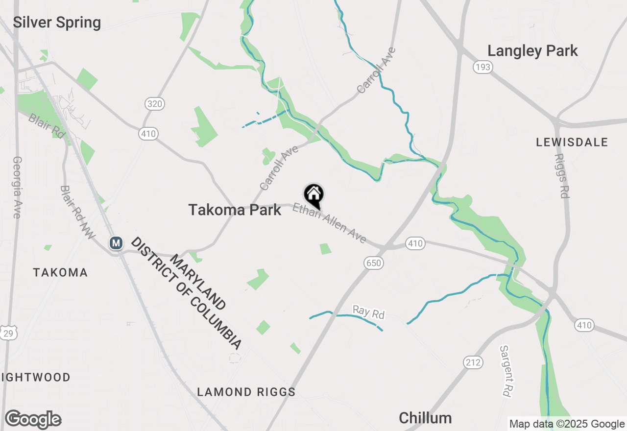 Map of 413 Ethan Allen Avenue, Takoma Park, MD 20912