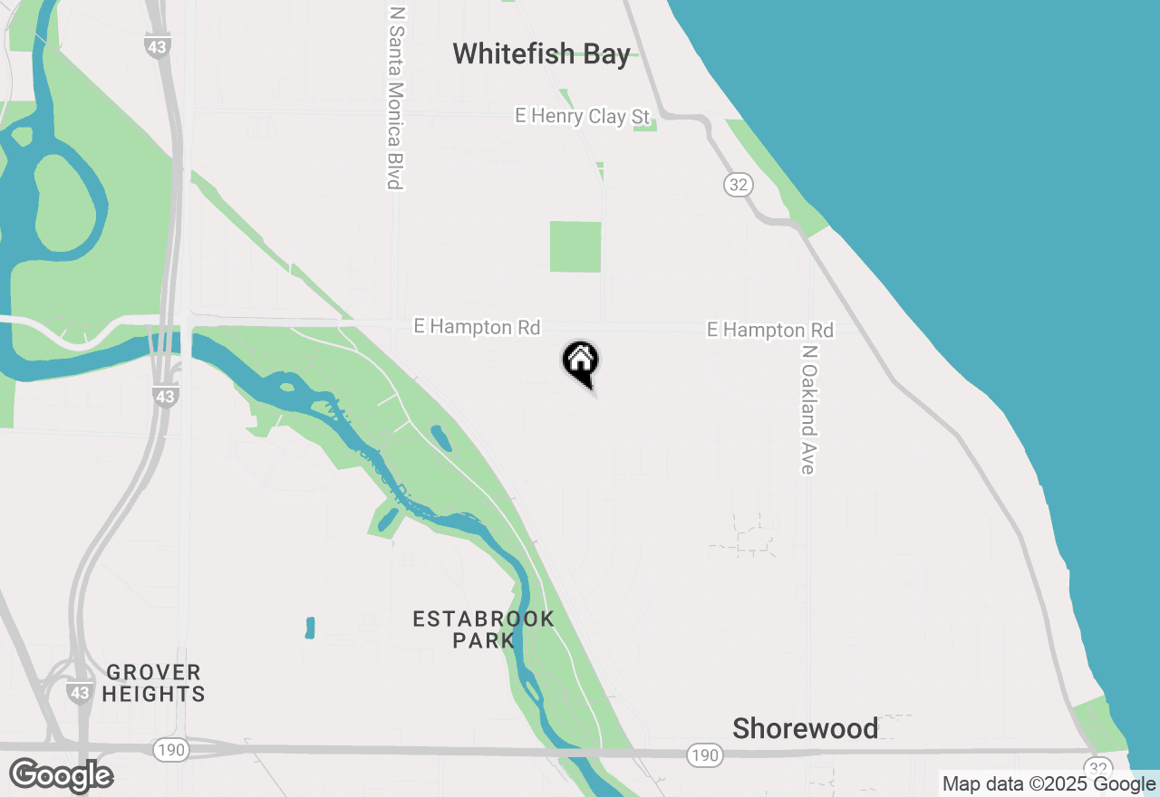 Map of 4700 N Sheffield Ave, Whitefish Bay, WI 53211