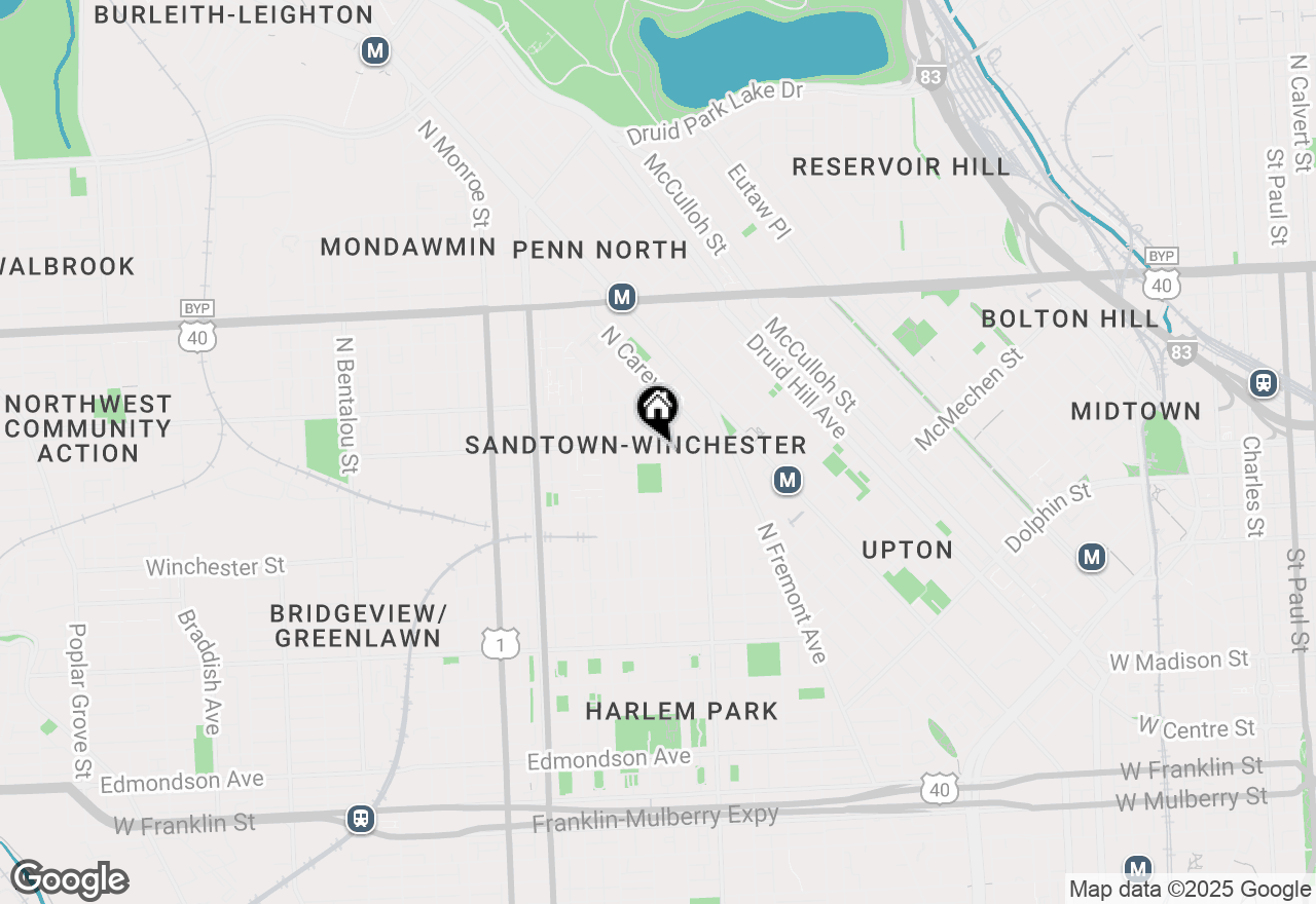 Map of 1405 Presstman Street, Baltimore, MD 21217