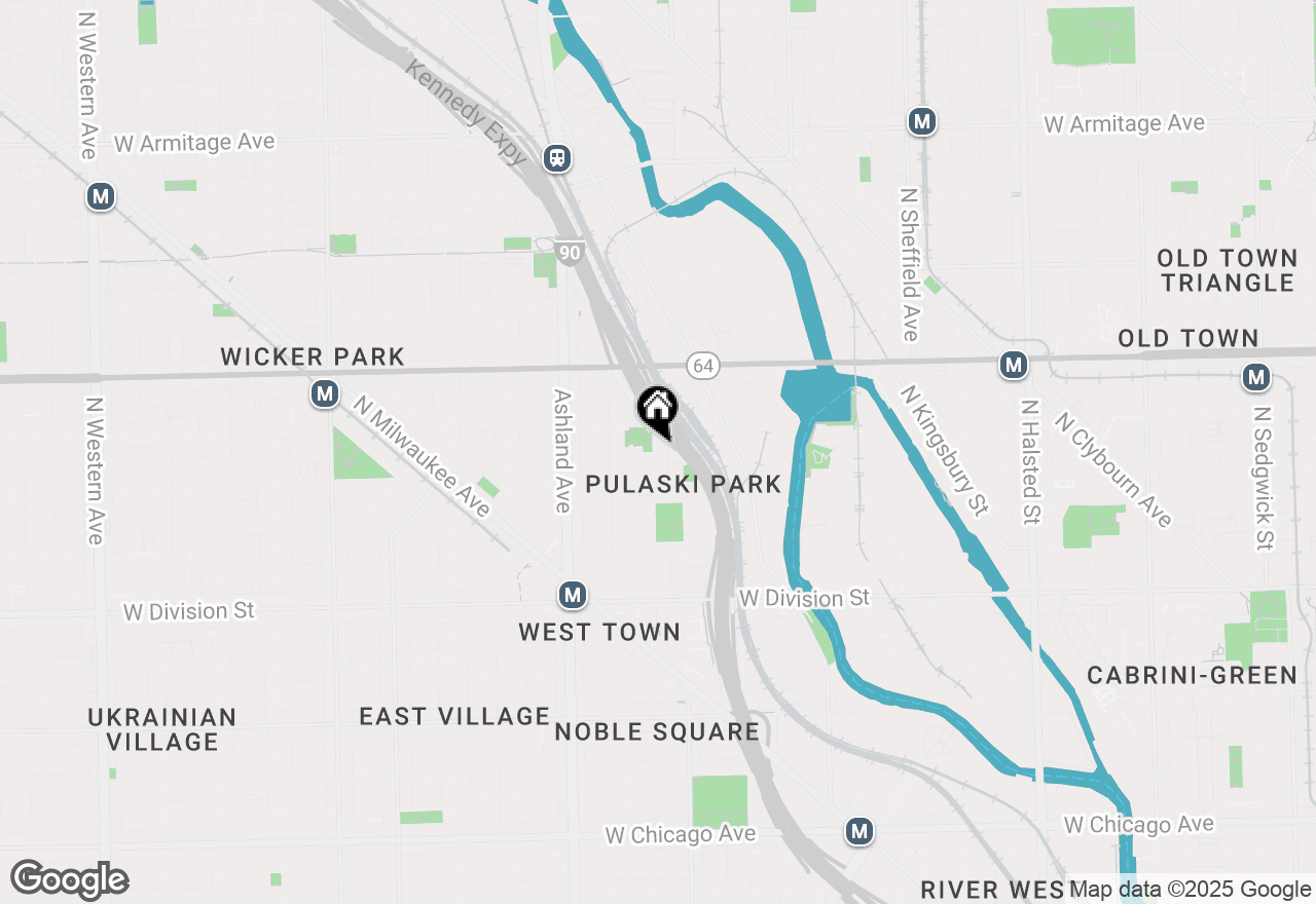 Map of 1433 N Cleaver Street #3R, Chicago, IL 60642