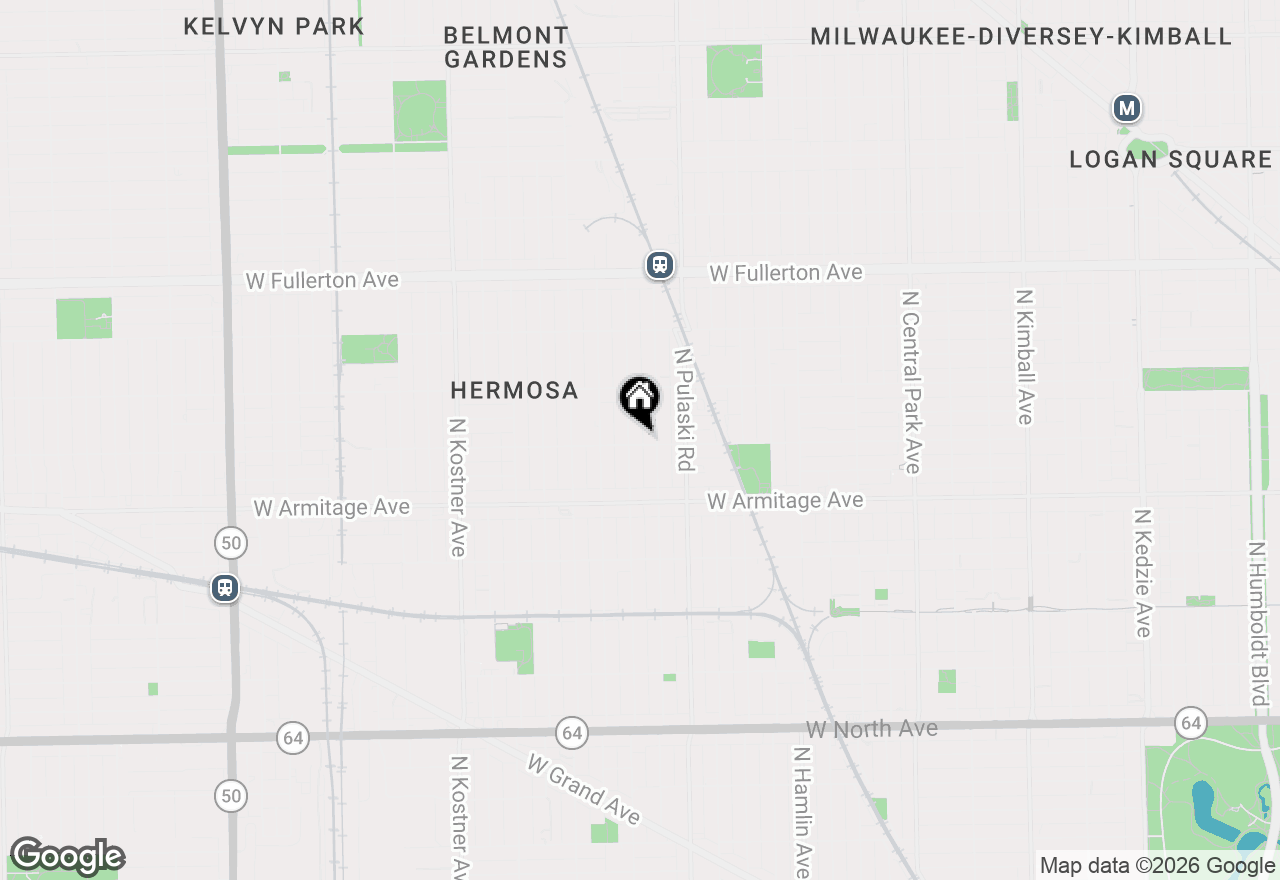 Map of 4052 W Dickens Avenue #1A, Chicago, IL 60639