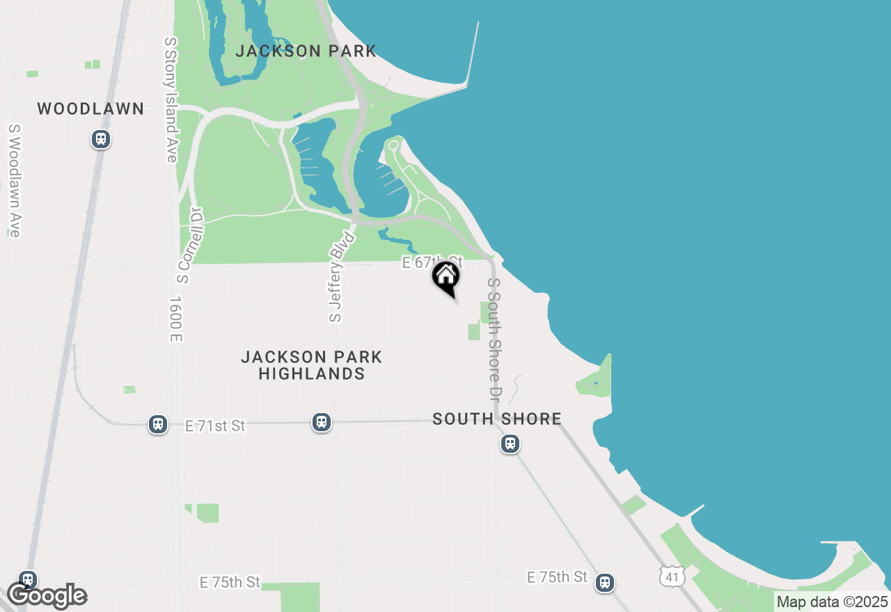 Map of 6801 S Crandon Avenue #1, Chicago, IL 60649