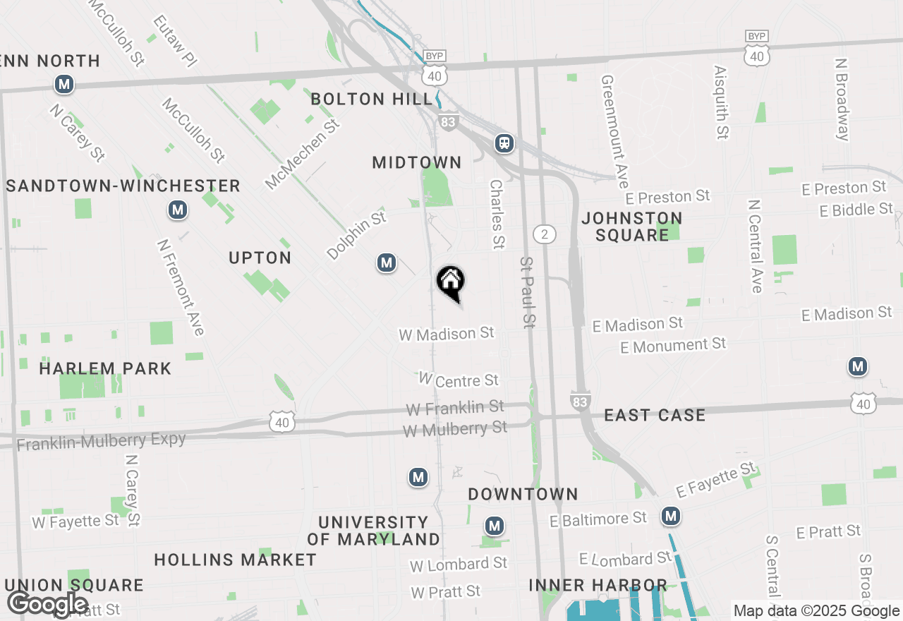 Map of 824 Park Avenue, Baltimore, MD 21201