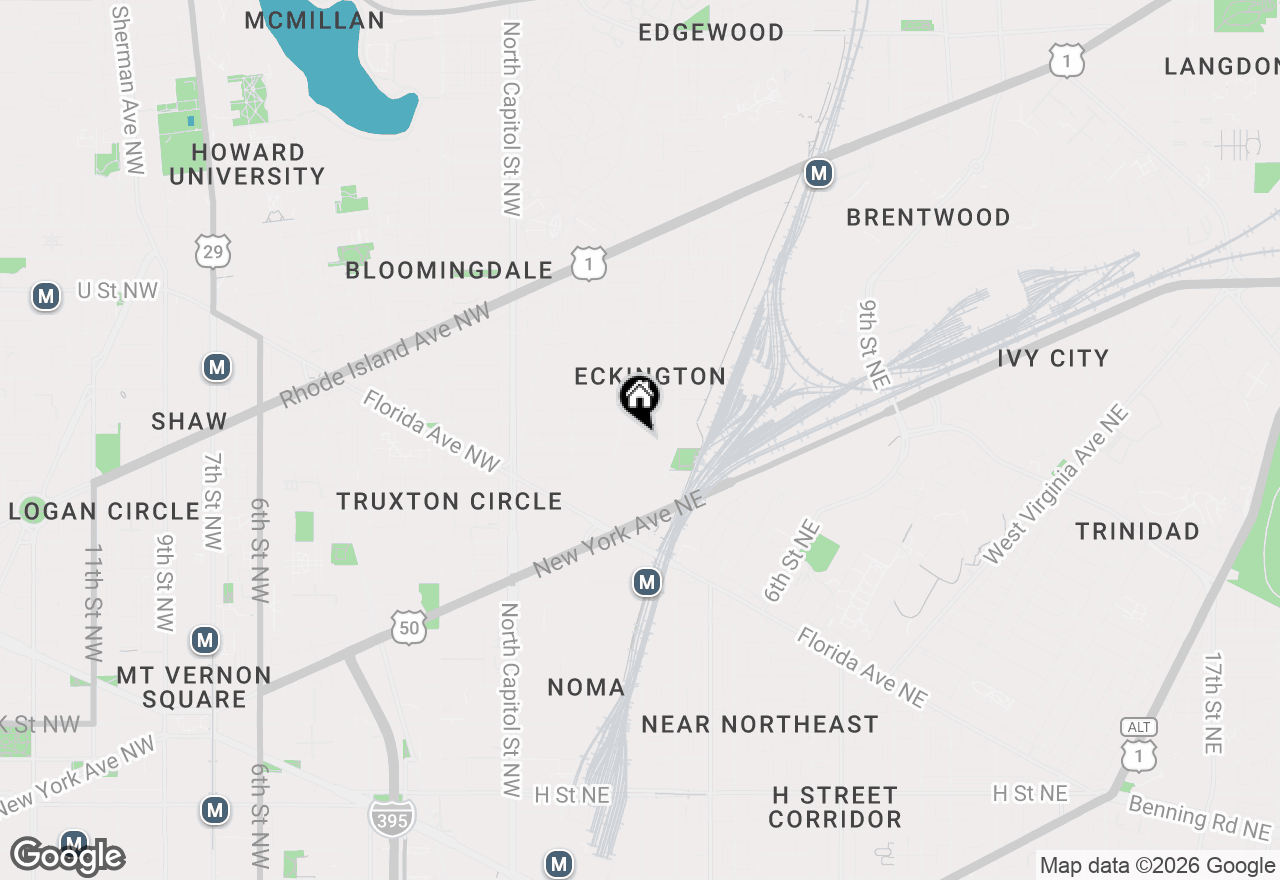 Map of 1625 Eckington Place Ne #507, Washington, DC 20002