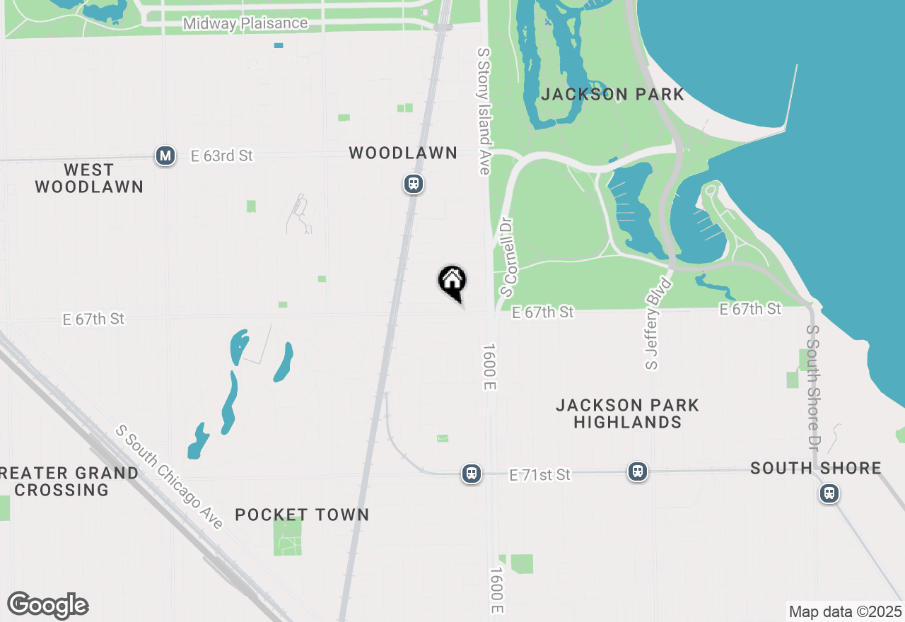 Map of 1506 E 67th Street #208, Chicago, IL 60637