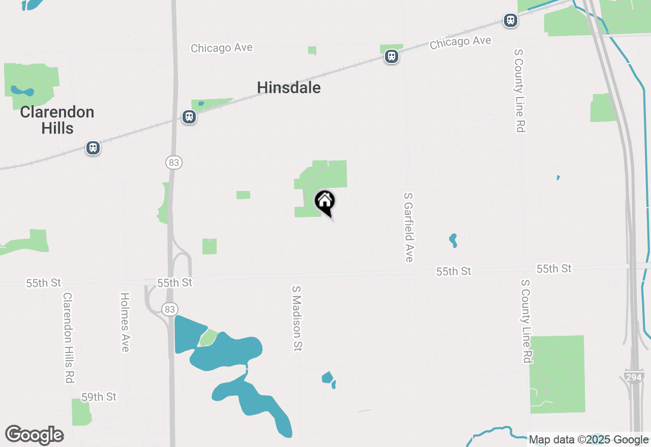 Map of 809 S Clay Street, Hinsdale, IL 60521