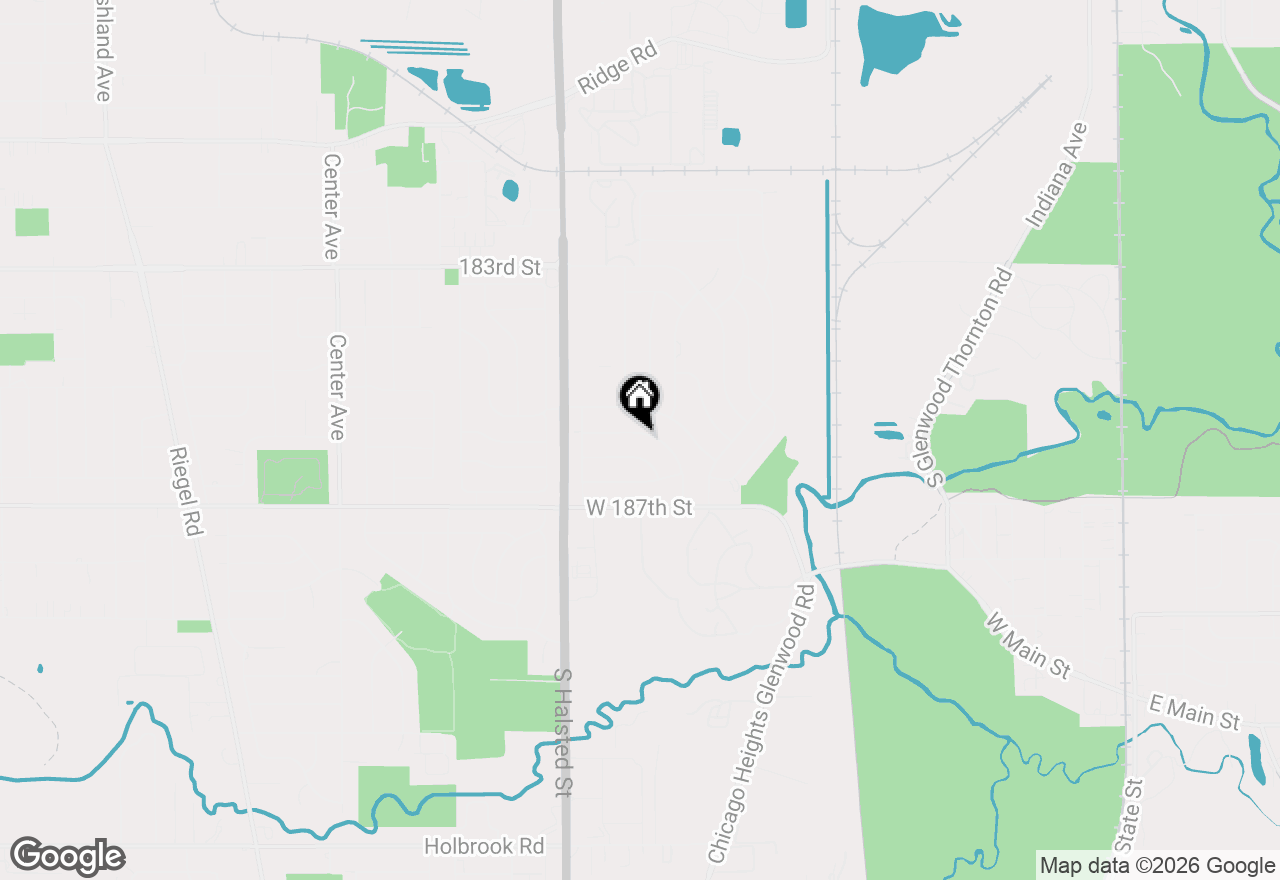 Map of 834 N Rainbow Drive, Glenwood, IL 60425