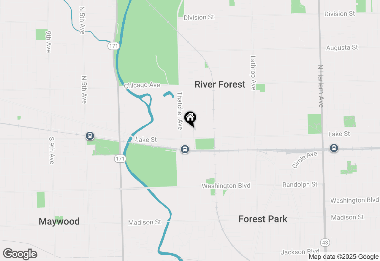 Map of 518 Keystone Avenue, River Forest, IL 60305