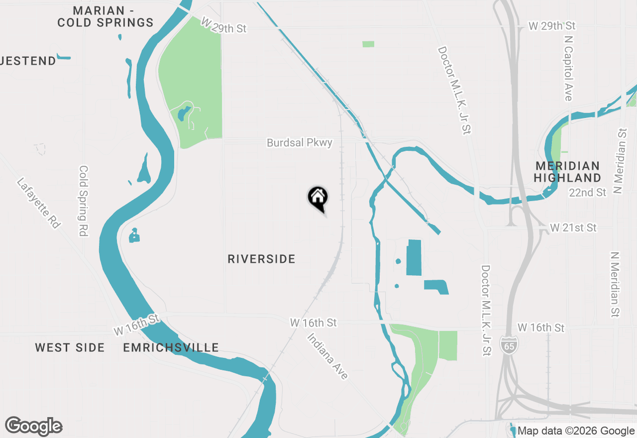 Map of 2102 Gent Avenue, Indianapolis, IN 46202