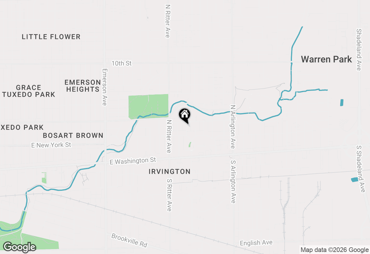 Map of 336 N Lesley Avenue, Indianapolis, IN 46219