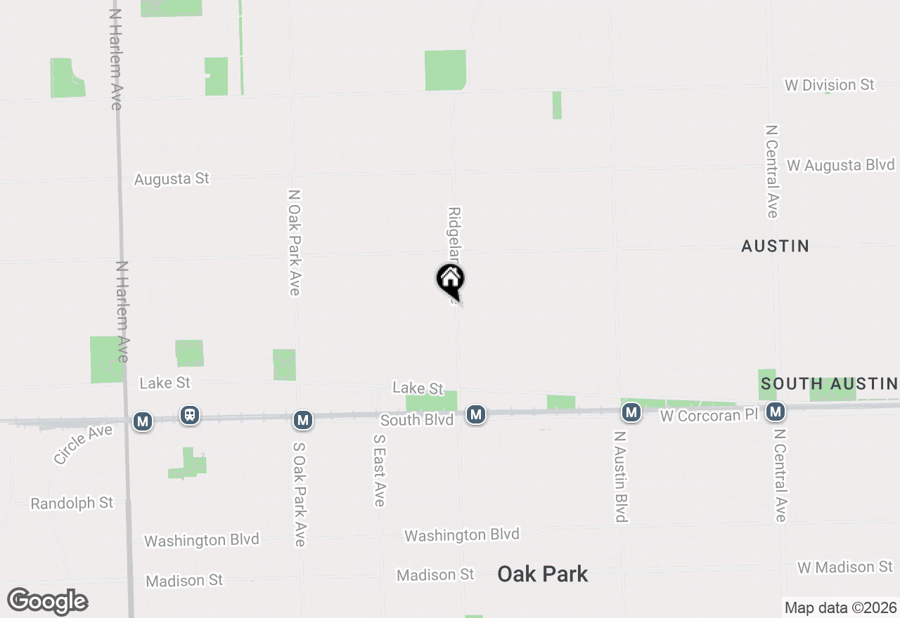 Map of 305 N Ridgeland Avenue, Oak Park, IL 60302