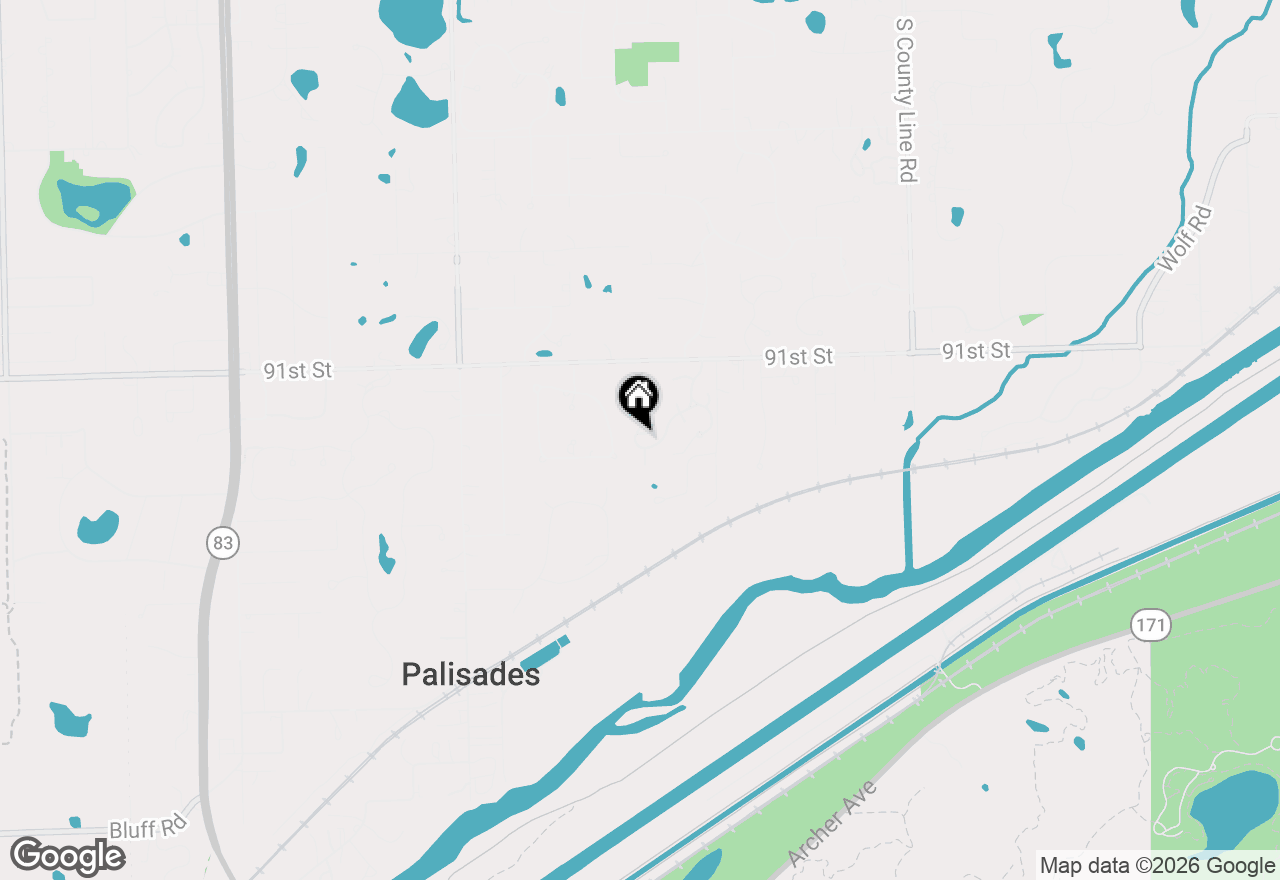 Map of 56 Oak Creek Court, Burr Ridge, IL 60527