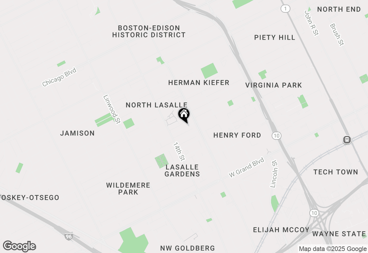 Map of 1974 Virginia Park Street, Detroit, MI 48206