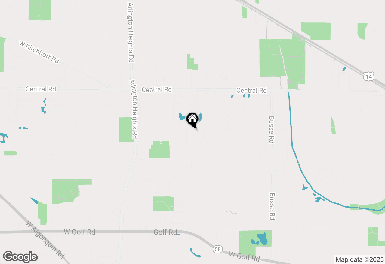 Map of 206 S Prairie Avenue, Arlington Heights, IL 60005