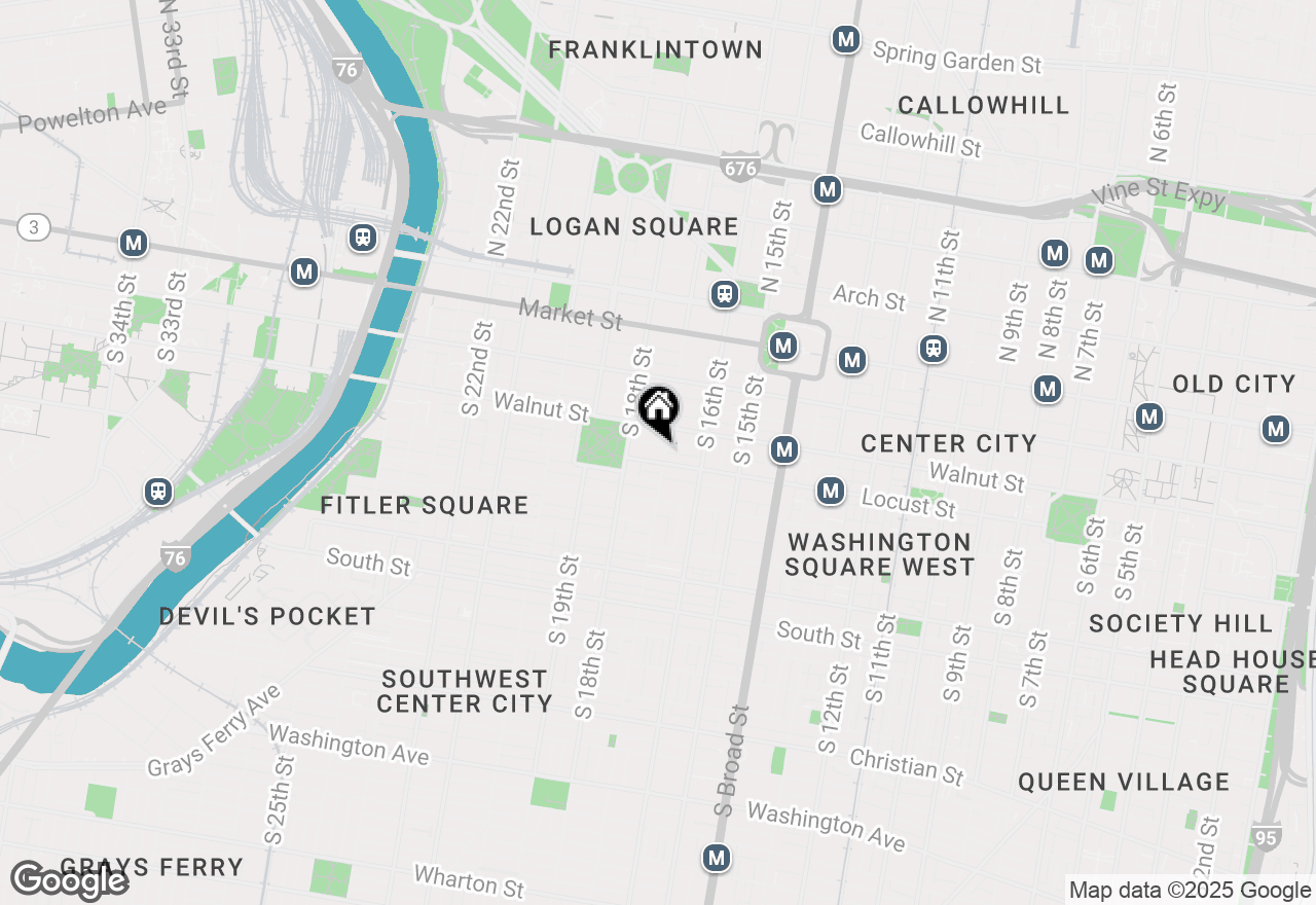 Map of 1701 Locust Street #1505, Philadelphia, PA 19103